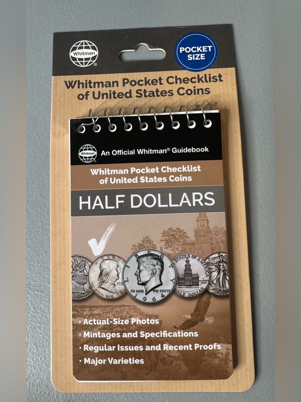 Whitman Pocket Checklist of United States Coins half dollar pocket size travel